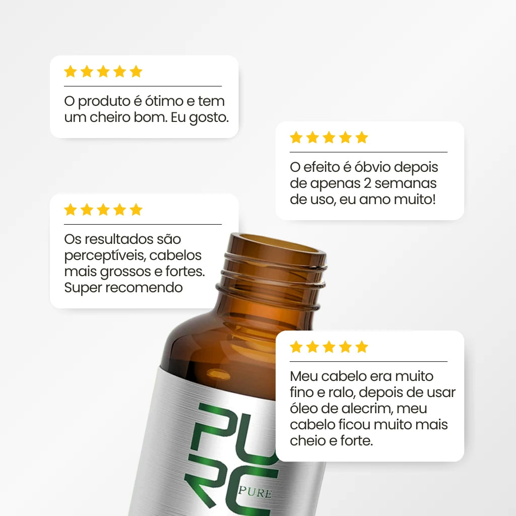 depoimentos de clientes a respeito do uso do óleo de alecrim