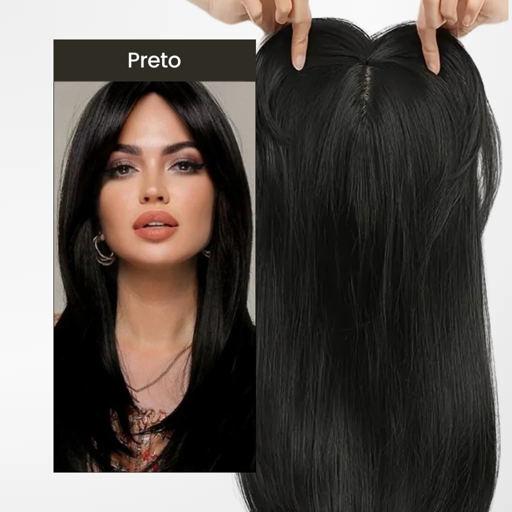 topo capilar franja preto