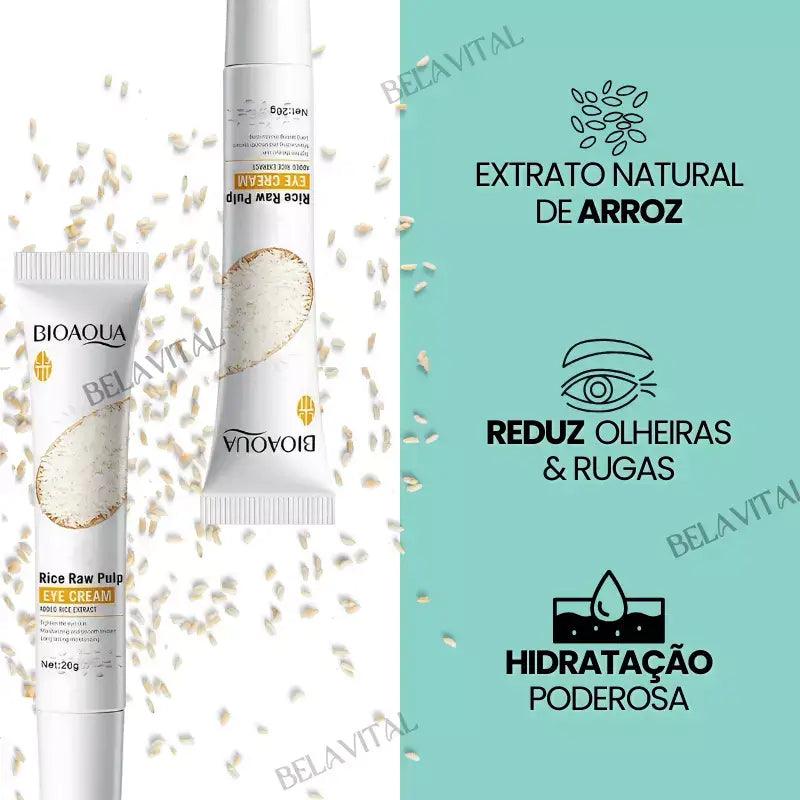 Creme para Área dos Olhos com Arroz: Hidrata e Diminui Olheiras e Rugas - Bela Vital