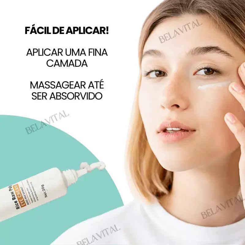 Creme para Área dos Olhos com Arroz: Hidrata e Diminui Olheiras e Rugas - Bela Vital