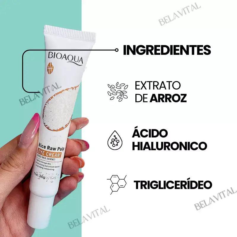 Creme para Área dos Olhos com Arroz: Hidrata e Diminui Olheiras e Rugas - Bela Vital