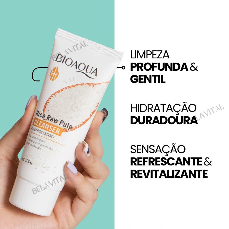 Espuma de Limpeza Facial com Arroz: Hidratação e Pureza em Um Toque - Bela Vital