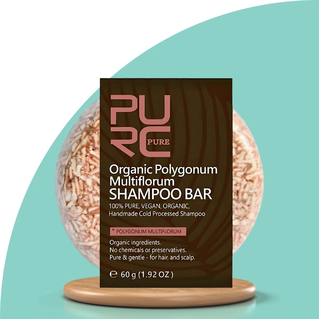 PurcPure Hair Brown: Shampoo em Barra para Escurecer Cabelo Branco