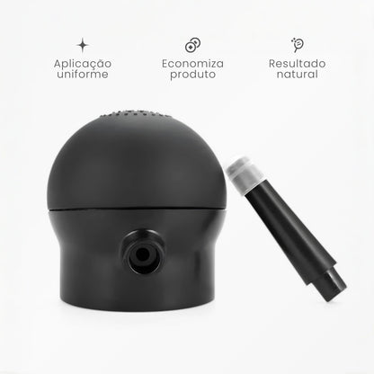 O aplicador do toppik economiza produto e garante um resultado mais natural e uniforme