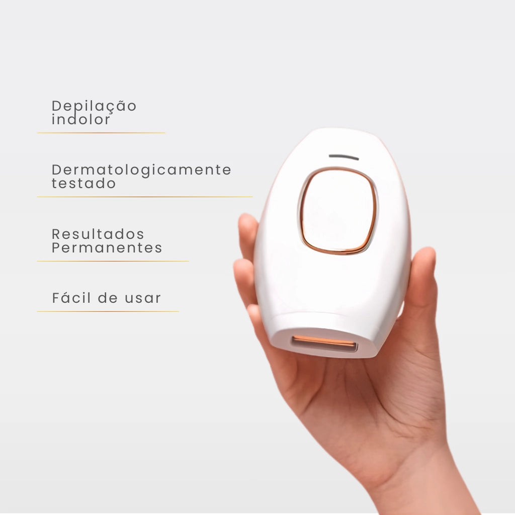Depiladora dermatologicamente testada, indolor, fácil de usar e com resultados permanentes