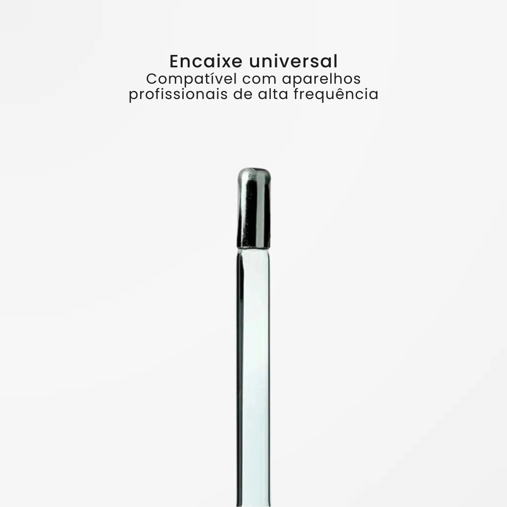 Eletrodo pente com encaixe universal, compatível com aparelhos profissionais de alta frequência