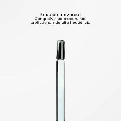 Eletrodo pente com encaixe universal, compatível com aparelhos profissionais de alta frequência