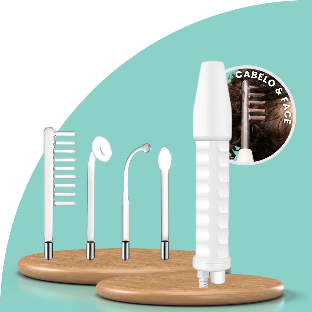 Kit de Alta frequencia profissional para tratamento capilar e facial
