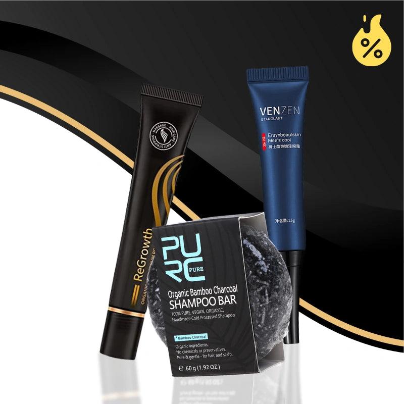 Kit Masculino Presente: Cuidados Essenciais Exclusivos | Cabelo, Barba e Rosto - Bela Vital