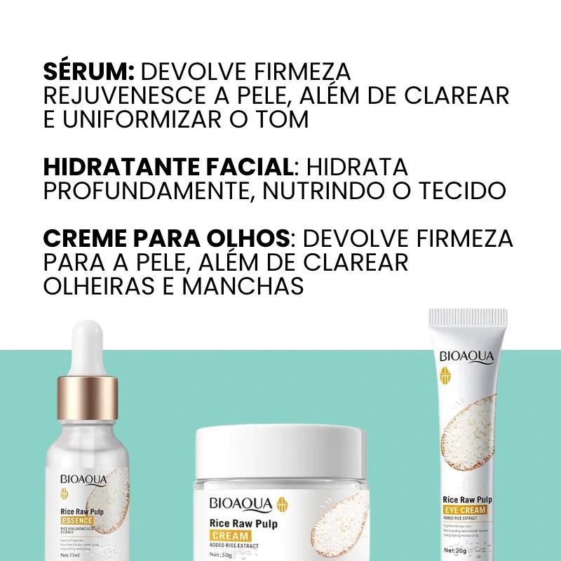 Kit Skincare com Arroz: Hidratação e Revitalização Completa - Bela Vital