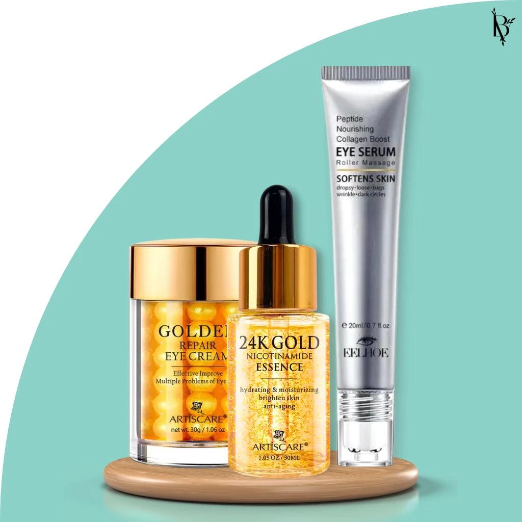 Kit Facial Anti-Idade 24K: Cuidado e Rejuvenescimento Facial Completo - Bela Vital