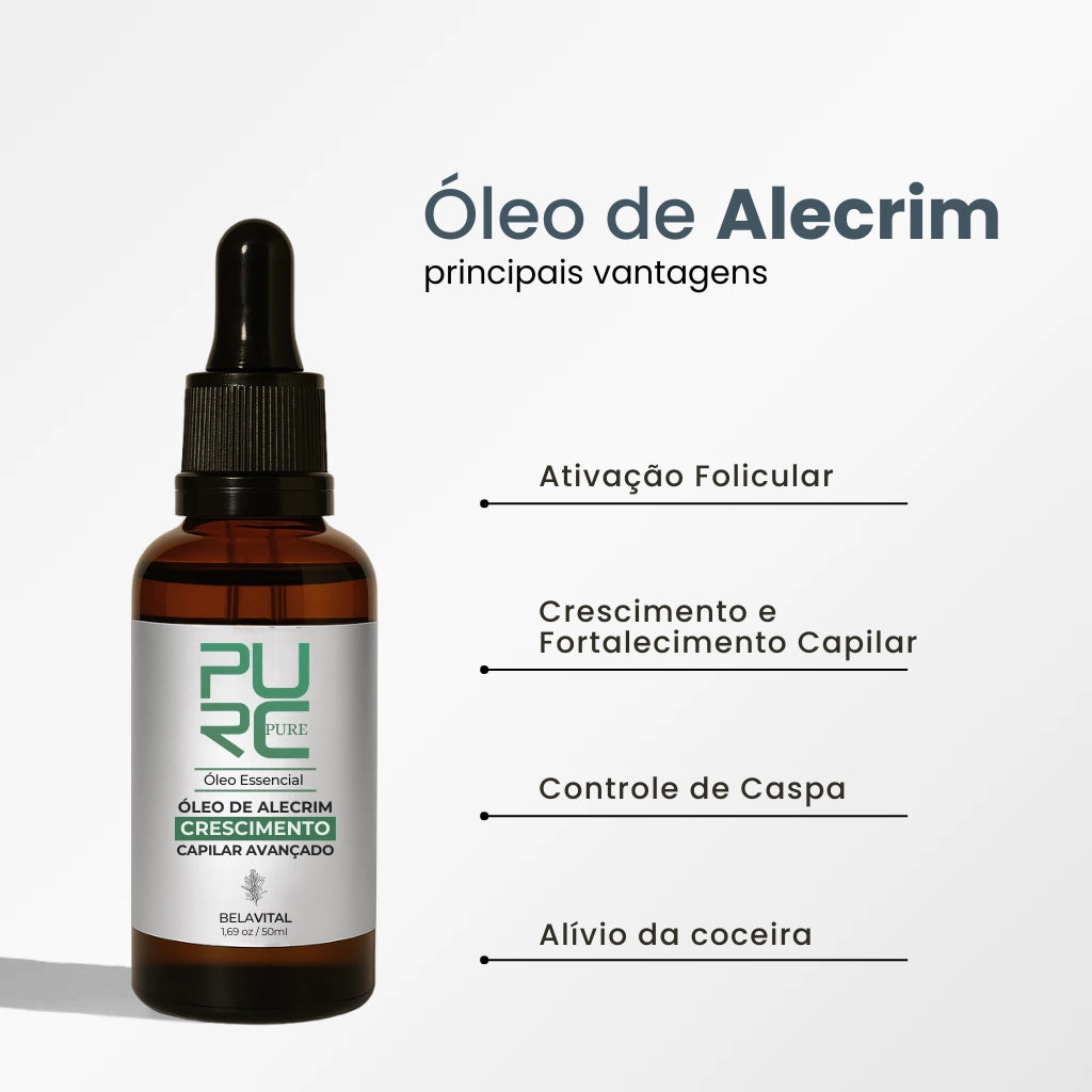 As principalis vantagens do óleo de alecrim é a promoção da ativação folicular, resultando no aumento do crescimento capilar e de seu fortalecimento como um todo. Além disso controla a caspa e alívia a coceira.