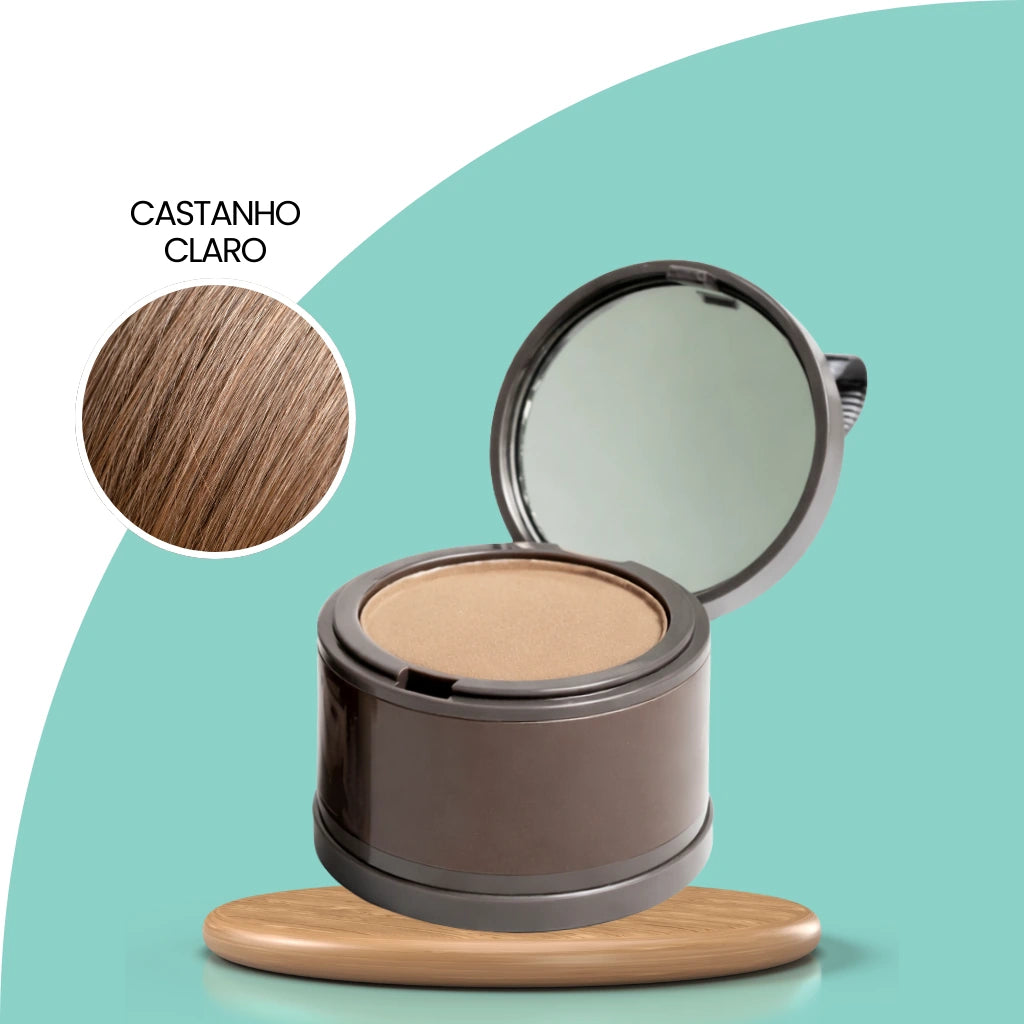 Maquiagem capilar para cabelo castanho claro