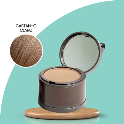 Maquiagem capilar para cabelo castanho claro