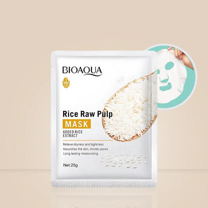 Máscara Facial Hidratante Coreana: O Poder do Arroz na Sua Pele | 10 Unidades - Bela Vital