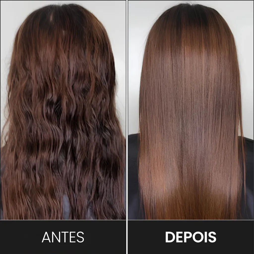 Resultado do alisamento feito com o creme Renova Hair