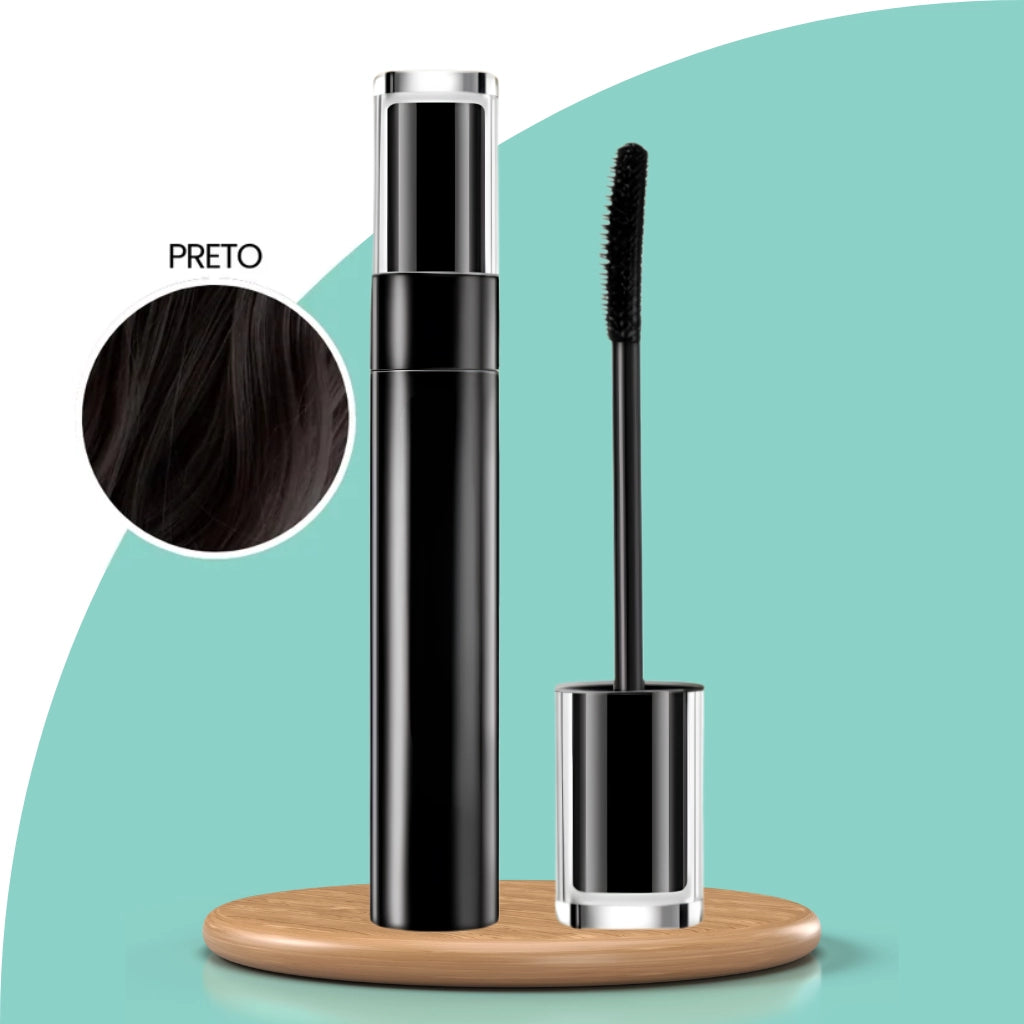 Rímel para Cabelo Branco: Disfarçe Instantâneo dos Fios. Cor Preta - Bela Vital.
