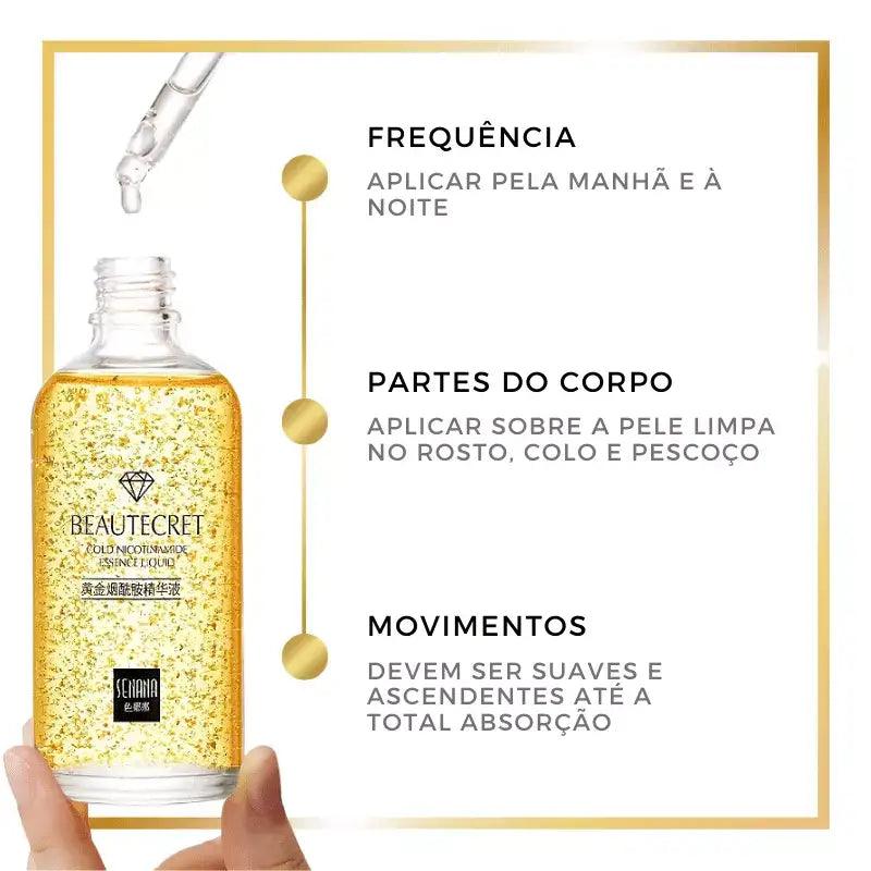 Sérum Rejuvenescedor Ouro 24K Anti-Idade da Bela Vital - Bela Vital