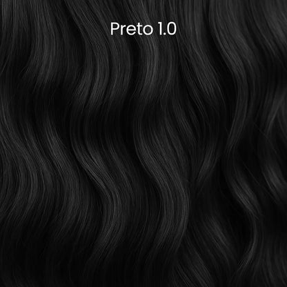 Topo de Cabelo preto ondulado