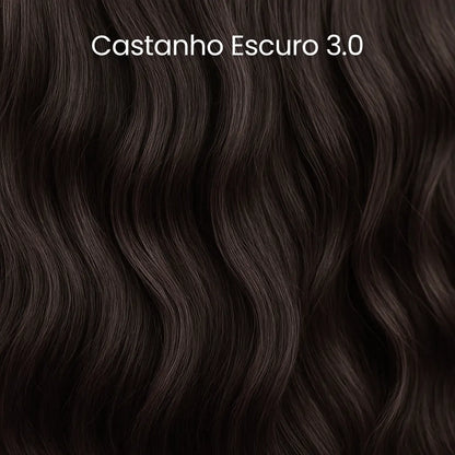 Topo de Cabelo castanho escuro ondulado