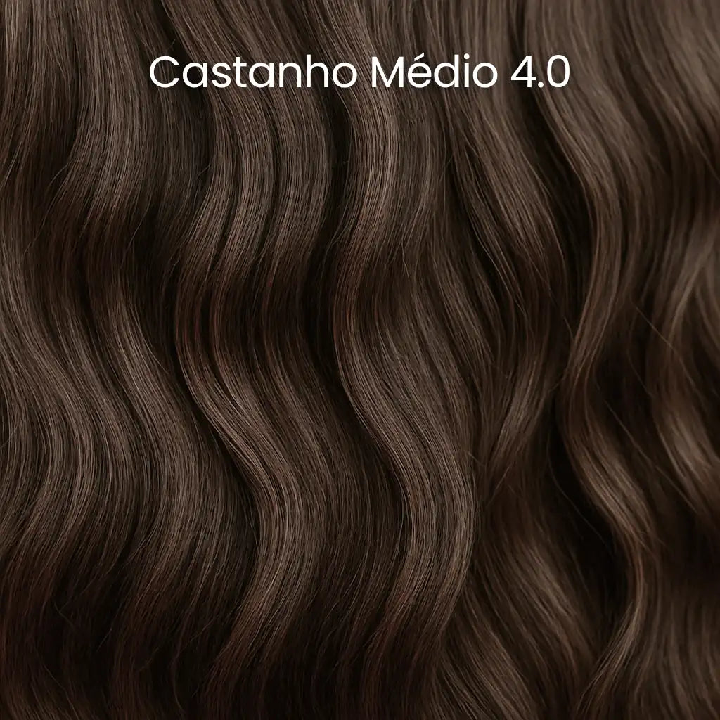 Topo de Cabelo castanho médio ondulado