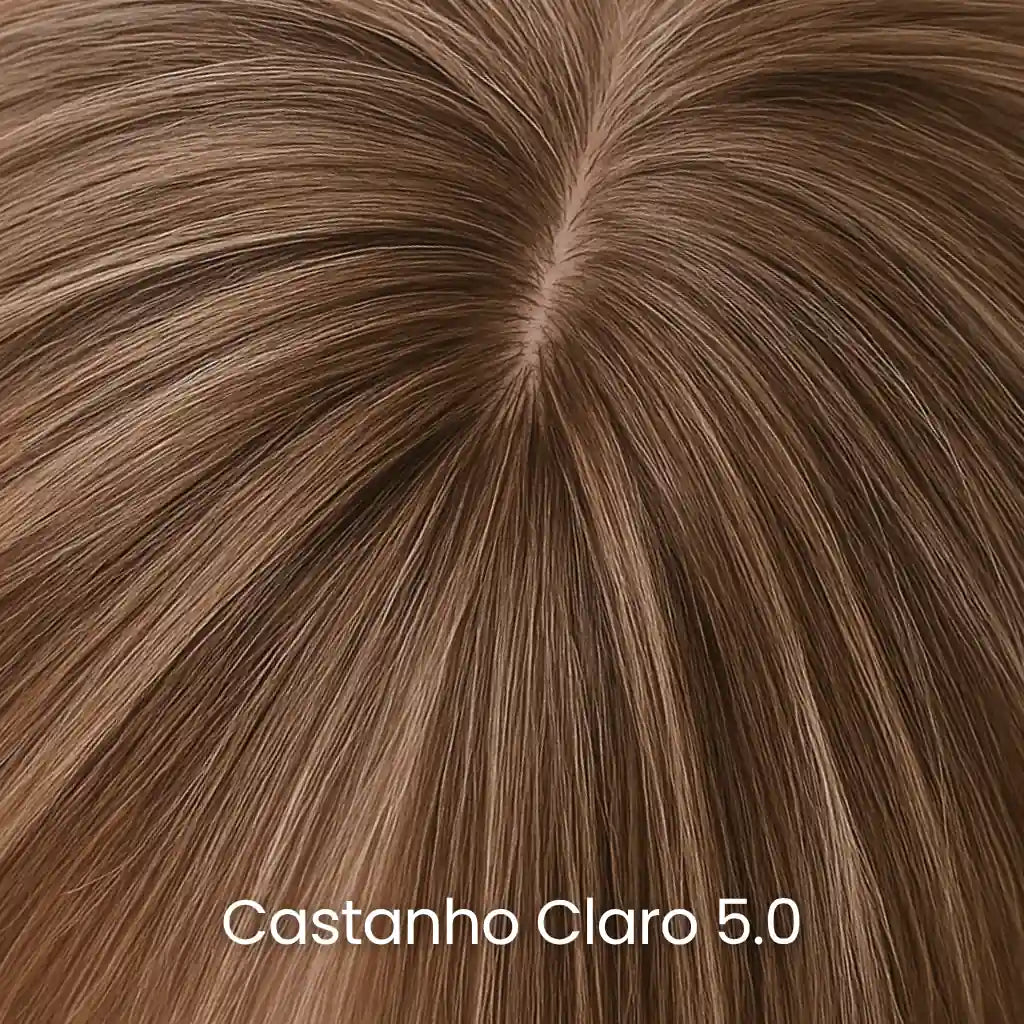 Topo de cabelo curto castanho claro