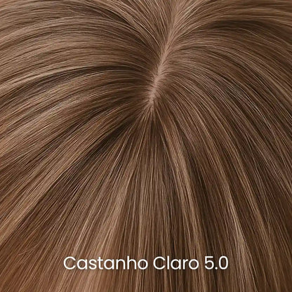 Topo de cabelo curto castanho claro