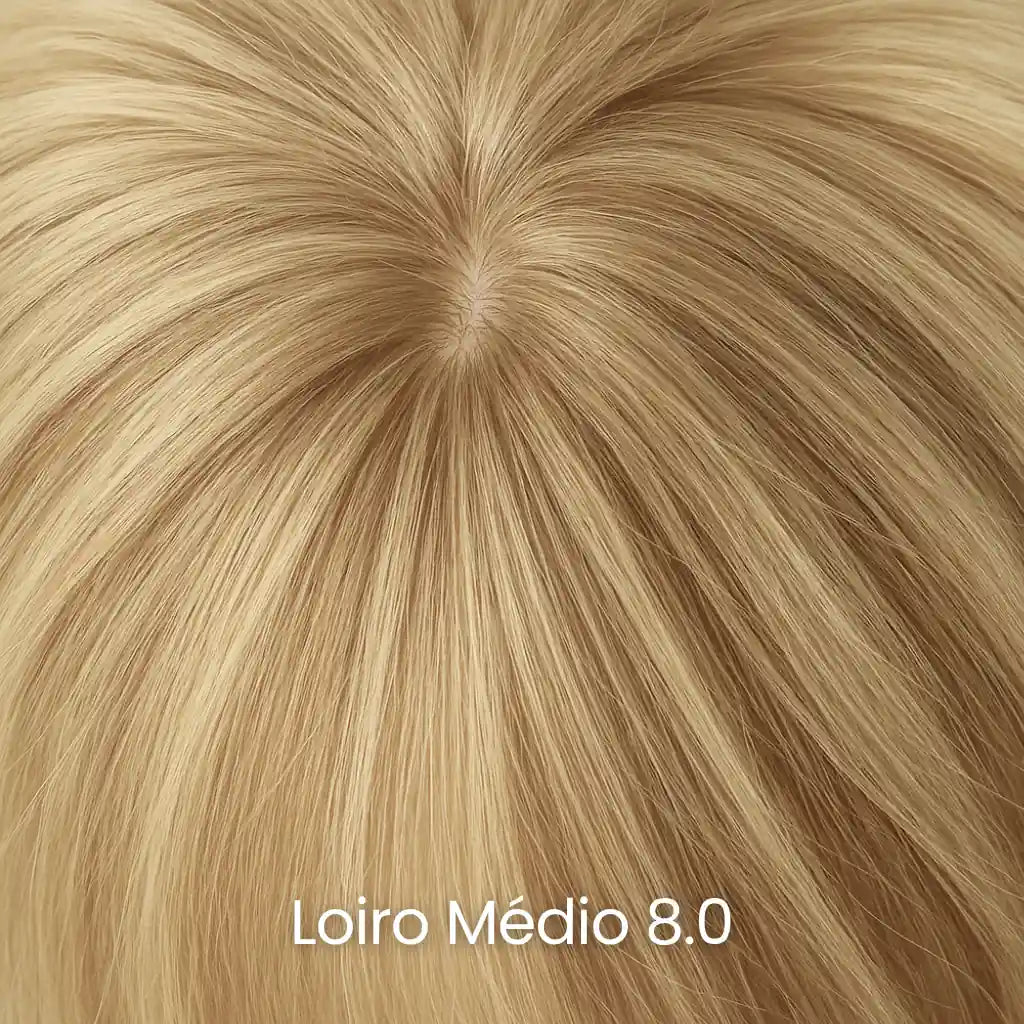 Topo de cabelo curto loiro médio