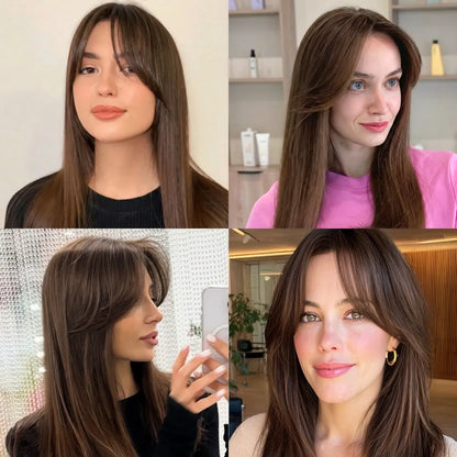 Top Closure - Topo de Cabelo Natural com Franja 45cm | Para Alopecia e Falhas