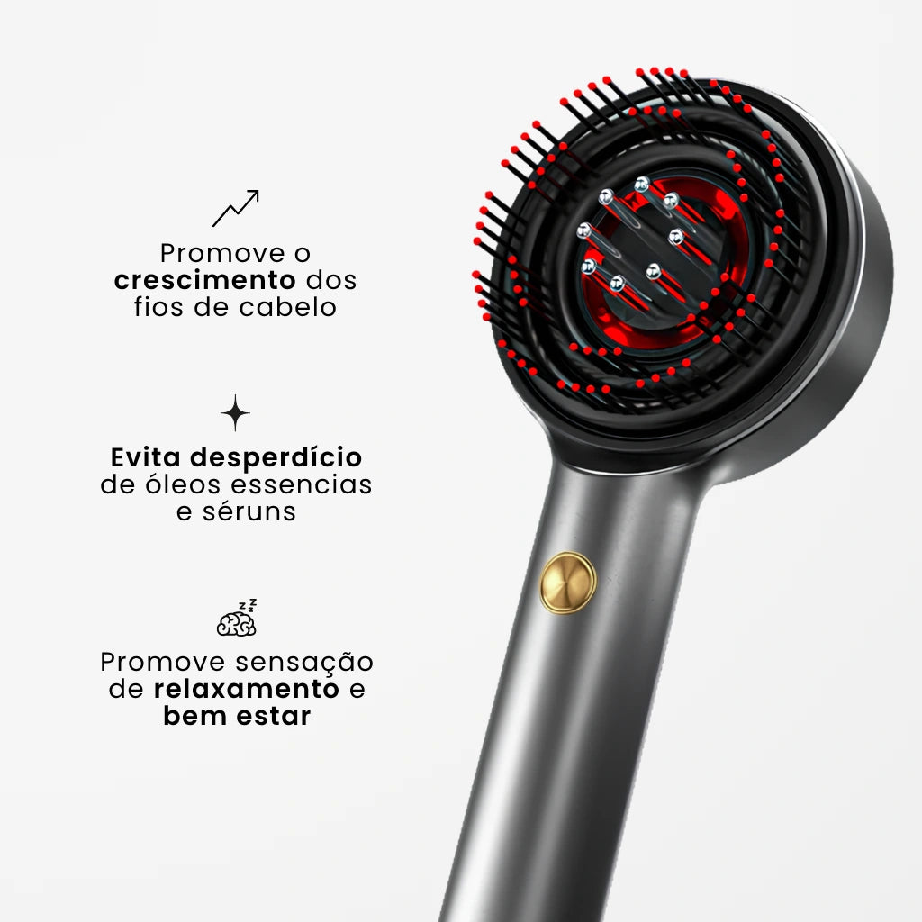 A escova Breobrush romove o crescimento dos fios de cabelo, evita desperdício de óleo essencial/sérum, e ainda, promove relaxamento e bem-estar!