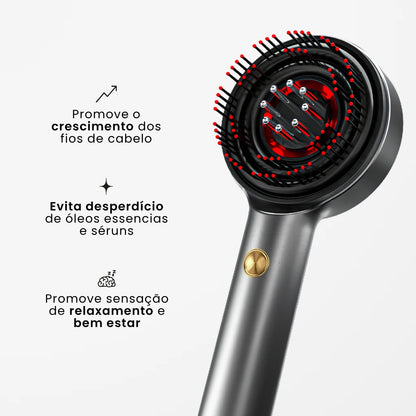 A escova Breobrush romove o crescimento dos fios de cabelo, evita desperdício de óleo essencial/sérum, e ainda, promove relaxamento e bem-estar!