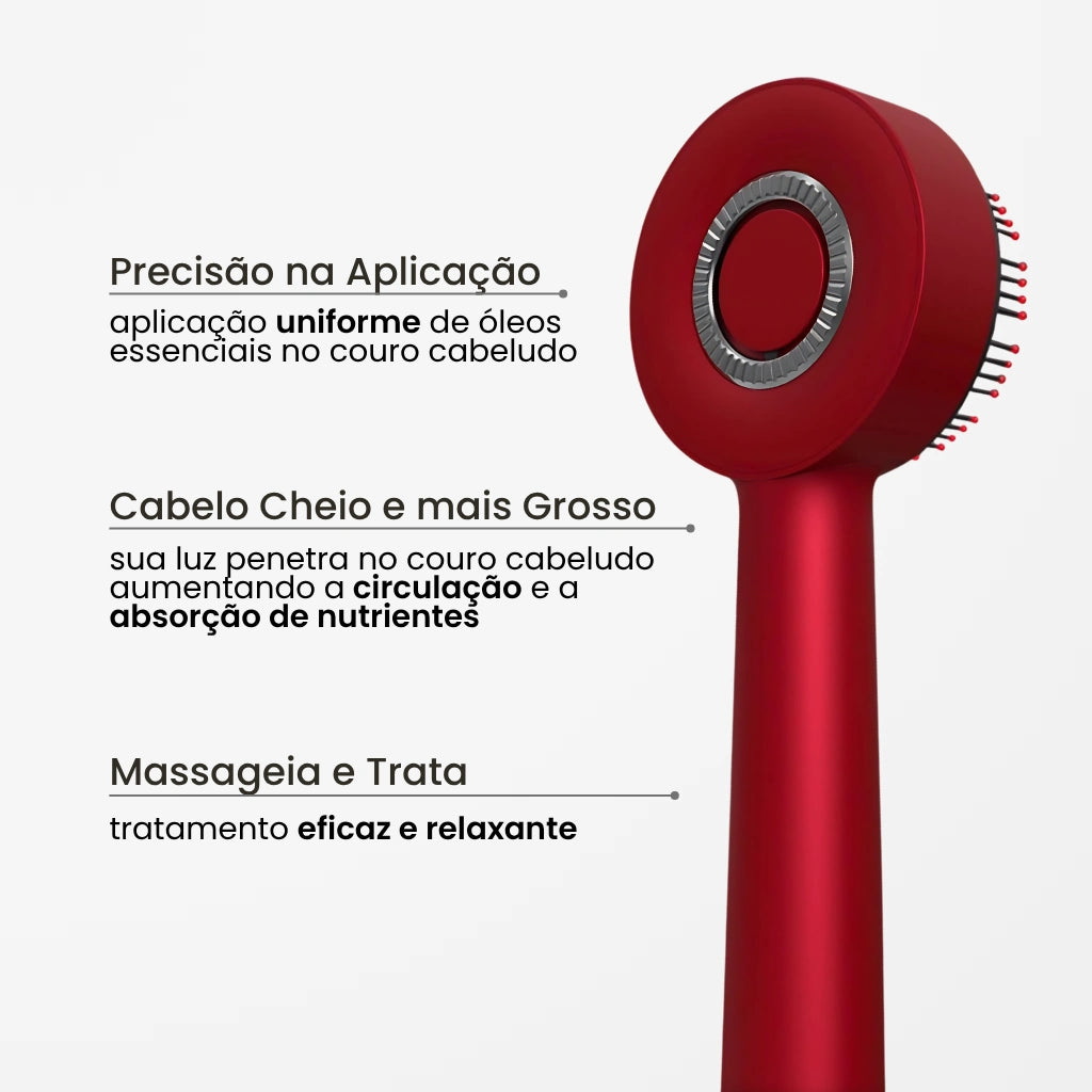 A escova BreoBrush garante uma aplicação precisa e uniforme. O tratamento resulta em um cabelo cheio e mais grosso, além de promover o relaxamento com sua massagem