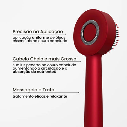 A escova BreoBrush garante uma aplicação precisa e uniforme. O tratamento resulta em um cabelo cheio e mais grosso, além de promover o relaxamento com sua massagem