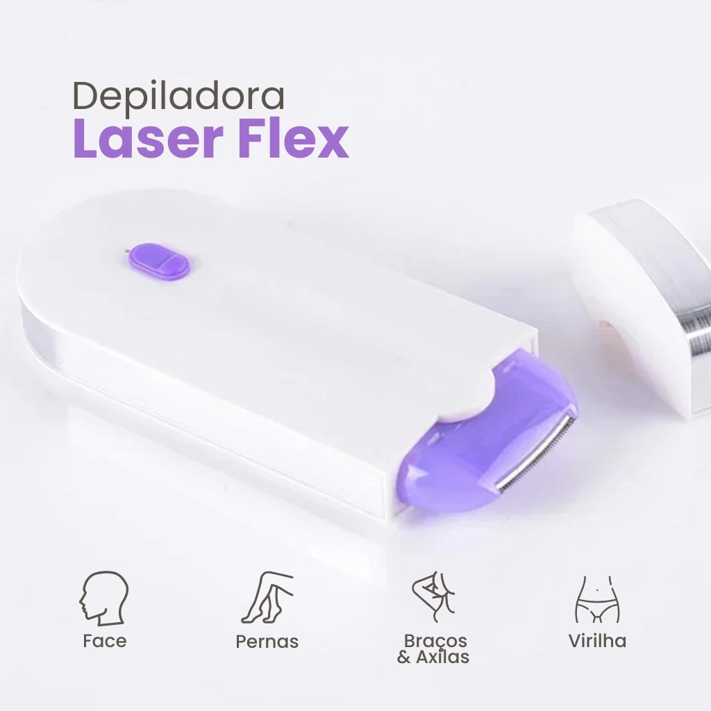 A Depiladora Laser Flex pode ser utilizada na face, nas pernas, braços, axilas e virilha