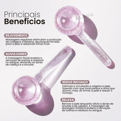 O Ice Golobe rejuvenesce a pele, alivia dores, reduz o inchaço e relaxa! São muitos benefícios em um só produto